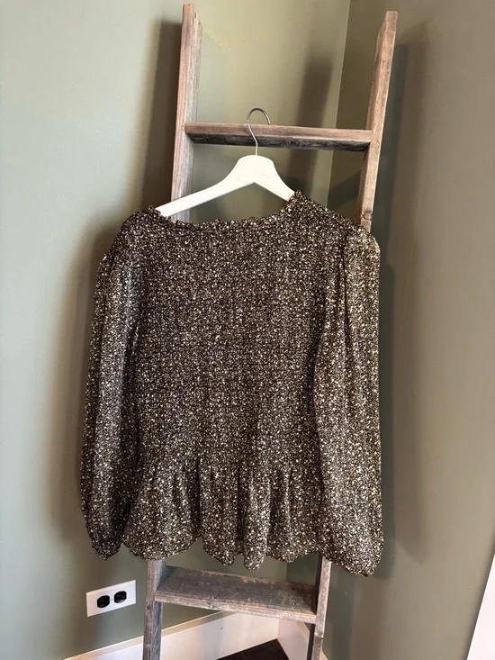 Aqua Peplum Blouse - Picture 6 of 6